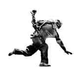 Paintball player falling